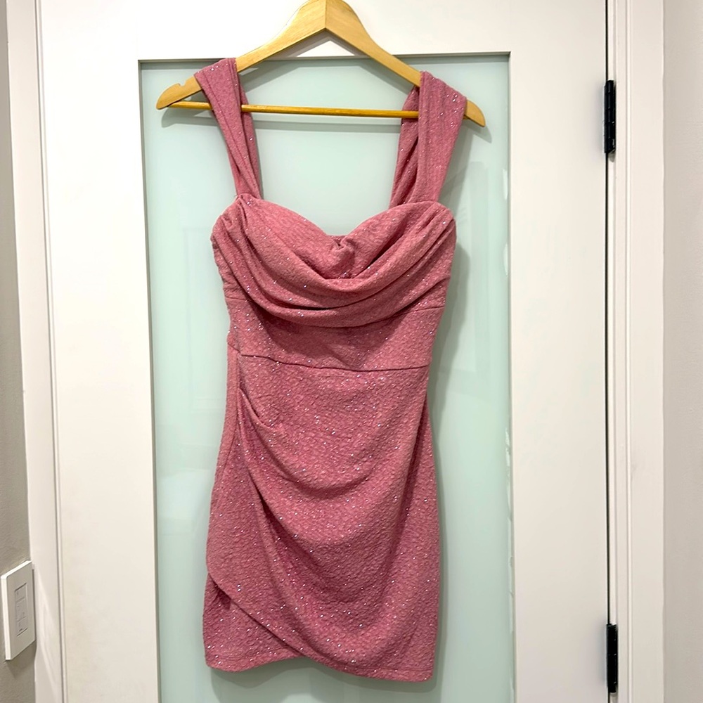 Windsor size large pink sparkle dresss. Worn once. Perfect condition.
